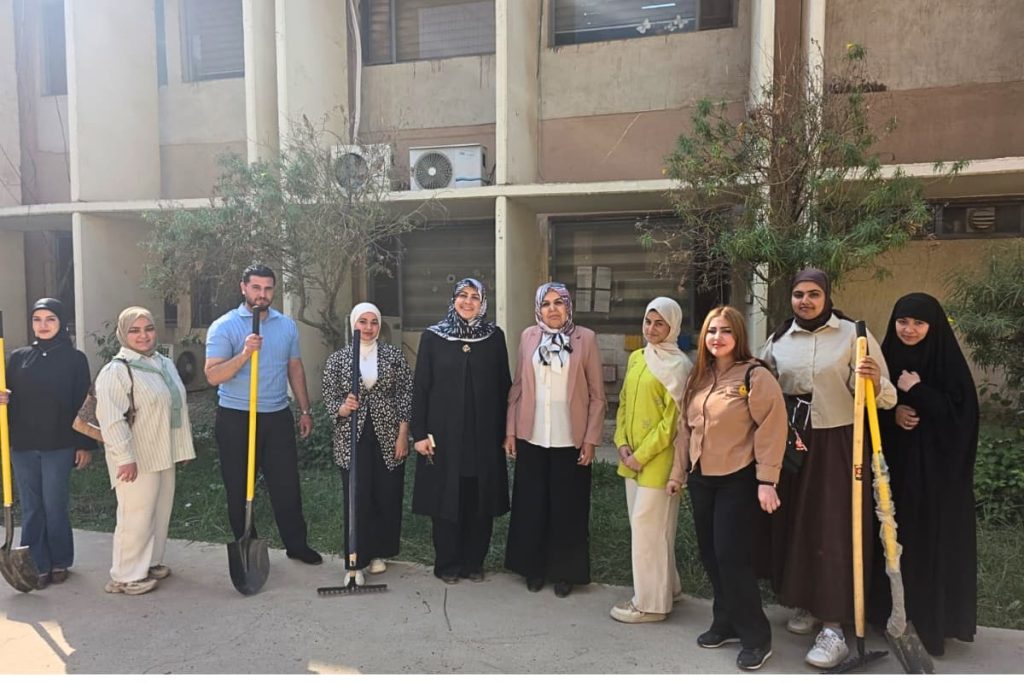 حملة تهيئة الحدائق في كلية علوم الهندسة الزراعية