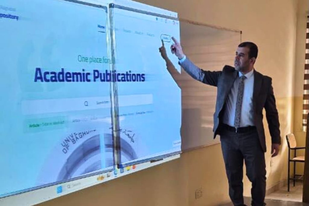 ورشة عمل عن المستودع الرقمي اقامتها علوم الهندسة الزراعية