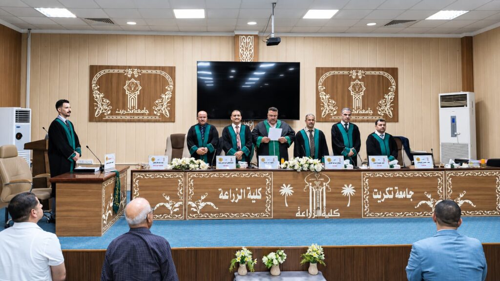 مشاركة تدريسي من كلية علوم الهندسة الزراعية عضواً في مناقشة خارجية